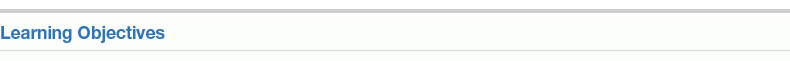 Learning Objectives